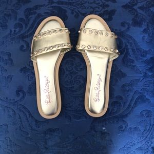 Very Good Condition Gold Lilly Pulitzer Sandals